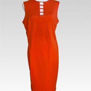 Enfocus Studio Vibrant Orange Midi Dress size 10